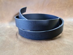 Bande de cuir sur mesure - Noir - Cuir en Stock