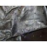 Chutes de cuir d agneau perforé noir maroquinerie accessoire luxe cuir en stock