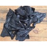 Chutes de cuir d agneau perforé noir maroquinerie accessoire luxe cuir en stock
