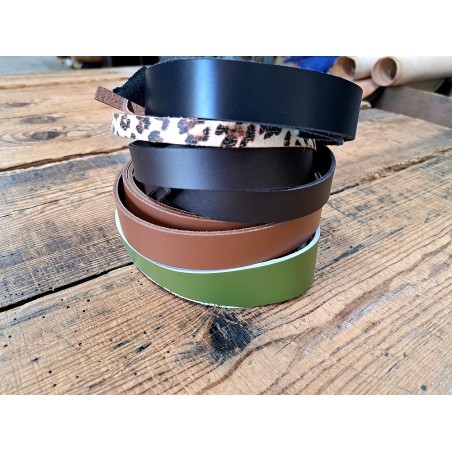 Lot de 5 bandes de cuir classique ou à effet - 2ème choix