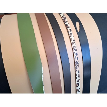 Lot de 5 bandes de cuir classique ou à effet - 2ème choix