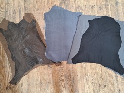 Lot de 3 peaux de cuir stretch - vêtement - Cuir en Stock