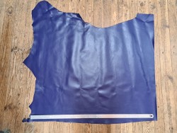 Demi-peau de cuir de veau lisse - Bleu électrique - B - Cuir en Stock