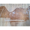 Demi-peau de cuir de vachette pullup ciré - Brun - B