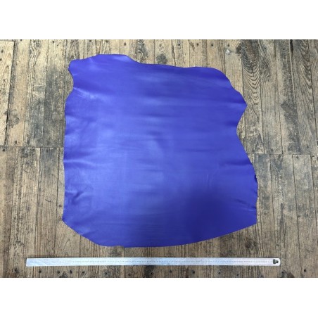 Peau de cuir d'agneau lisse violet - Cuir en Stock