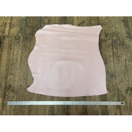 Peau de cuir d'agneau lisse rose nude - Cuir en Stock