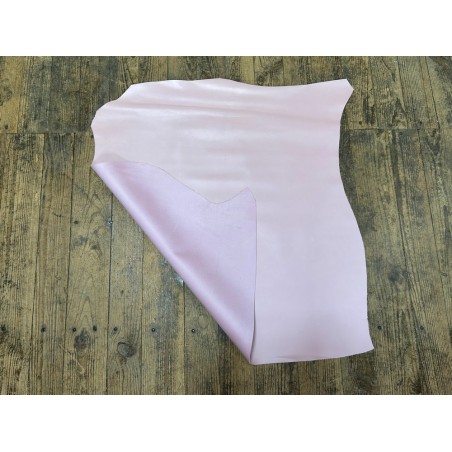 Peau de cuir d'agneau lisse rose nude - Cuir en Stock