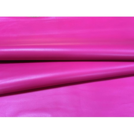 Peau de cuir d'agneau lisse rose fuchsia - Cuir en Stock