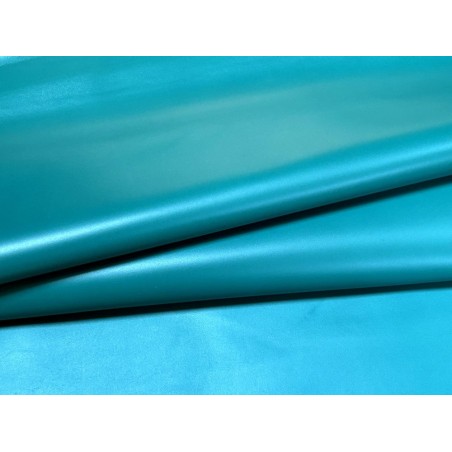 Peau de cuir d'agneau lisse vert - Cuir en Stock