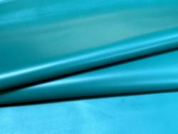 Peau de cuir d'agneau lisse vert - Cuir en Stock