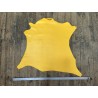 Peau de cuir d'agneau lisse jaune tournesol - Cuir en Stock