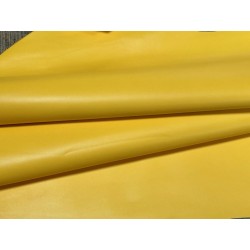 Peau de cuir d'agneau lisse jaune tournesol - Cuir en Stock