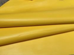 Peau de cuir d'agneau lisse jaune tournesol - Cuir en Stock