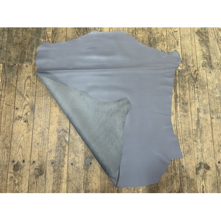 Peau de cuir d'agneau lisse gris souris - Cuir en Stock