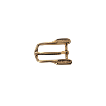 Boucle de ceinture demi-rond - laiton - 15 mm - bouclerie - accessoire - Cuir en stock