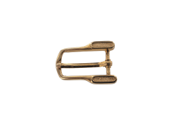 Boucle de ceinture demi-rond - laiton - 15 mm - bouclerie - accessoire - Cuir en stock