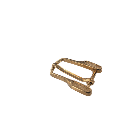 Boucle de ceinture demi-rond - laiton - 15 mm - bouclerie - accessoire - Cuirenstock