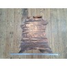 Peau de cuir de chevre métallisé effet froissé- Bronze - Cuir en Stock