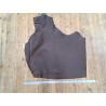 Recto verso morceau de cuir gras - vachette marron pullup - maroquinerie - cuir en stock