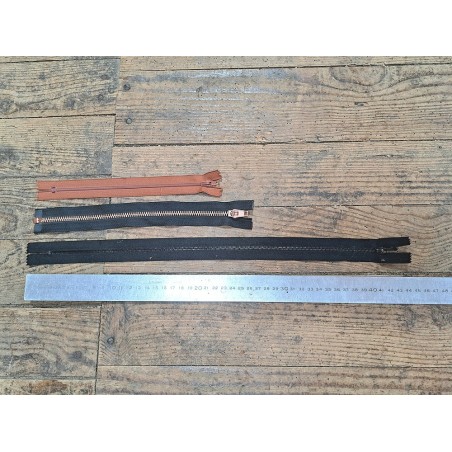 Lot de fermetures eclair - assortiment - Cuir en stock