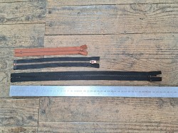 Lot de fermetures eclair - assortiment - Cuir en stock