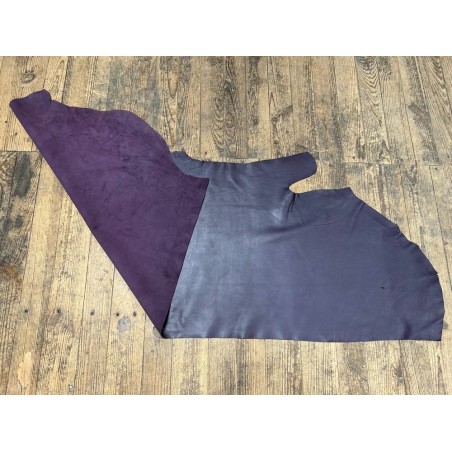 Demi-peau de cuir de veau lisse au tannage souple - Violet - Cuir en Stock