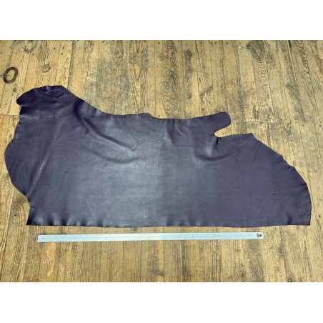 Demi-peau de cuir de veau lisse au tannage souple - Violet - Cuir en Stock