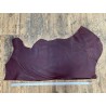 Demi-peau de cuir de veau lisse au tannage souple - Aubergine - Cuir en Stock