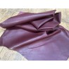 Demi-peau de cuir de veau lisse au tannage souple - Aubergine - Cuir en Stock