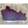 Demi-peau de cuir de veau lisse au tannage souple - Rouge profond - Cuir en Stock