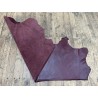 Demi-peau de cuir de veau lisse au tannage souple - Rouge profond - Cuir en Stock