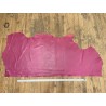 Demi-peau de cuir de veau lisse au tannage souple - Rose magenta - Cuir en Stock
