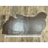 Demi-peau de cuir de veau lisse au tannage souple - Brun taupe - Cuir en Stock
