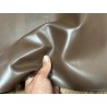 Demi-peau de cuir de veau lisse au tannage souple - Brun taupe - Cuir en Stock