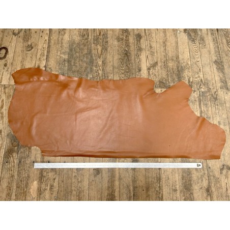 Demi-peau de cuir de veau lisse au tannage souple - Gold - Cuir en Stock