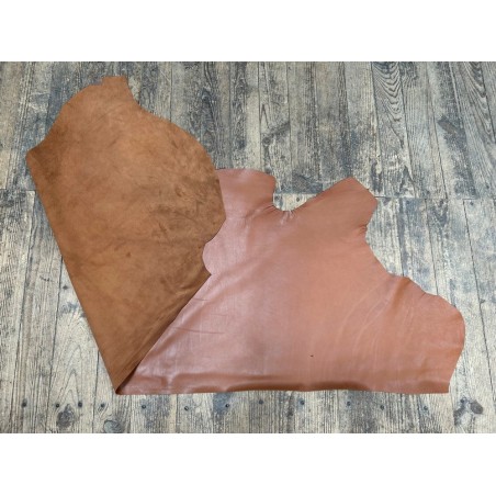 Demi-peau de cuir de veau lisse au tannage souple - Gold - Cuir en Stock