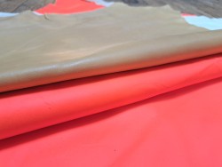Lot de 2 peaux de Cuir de chèvre et d'agneau - C - Cuir en Stock