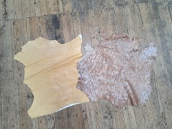 Lot de 2 peaux de cuir d'agneau et de chèvre - A - Cuir en Stock