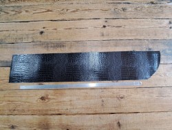 Bande de collet tannage végétal effet crocodile - Noir - Cuir en Stock