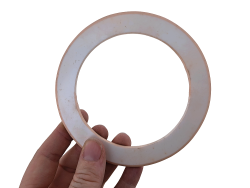 anneau rond - plastique - blanc - sac - accessoire- décoration