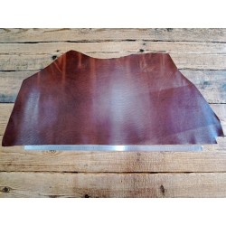 Demi collet de vache tannage végétal grainé -Châtaigne- Cuir en Stock