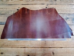 Demi collet de vache tannage végétal grainé -Châtaigne- Cuir en Stock