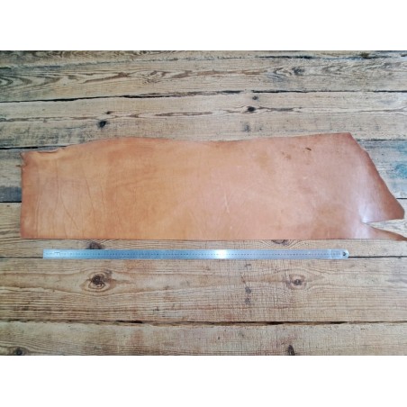 Collet de vache tannage végétal grainé - Brun - Cuir en Stock
