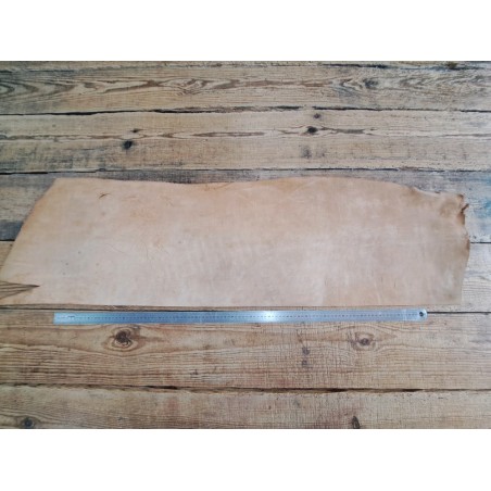 Collet de vache tannage végétal grainé - Brun - Cuir en Stock