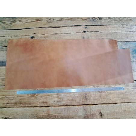 Demi collet de vache tannage végétal - Brun clair - Cuirenstock