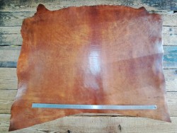 Collet de vache tannage végétal grainé nuancé - Fauve - Cuirenstock