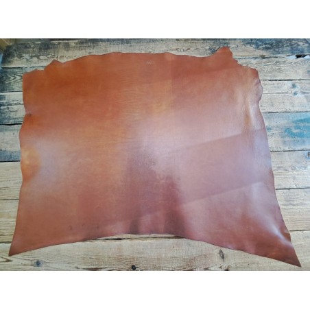 Collet de vache tannage végétal grainé nuancé - Fauve - Cuirenstock