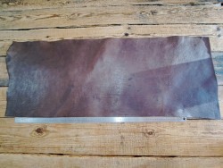 Demi collet de vache tannage végétal grainé - Café - Cuir en Stock