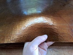 Demi collet de vache tannage végétal - Antique craquelé
