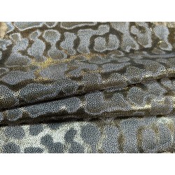 Peau de cuir de chèvre métallisé grain fantaisie -  maroquinerie - Cuir en Stock